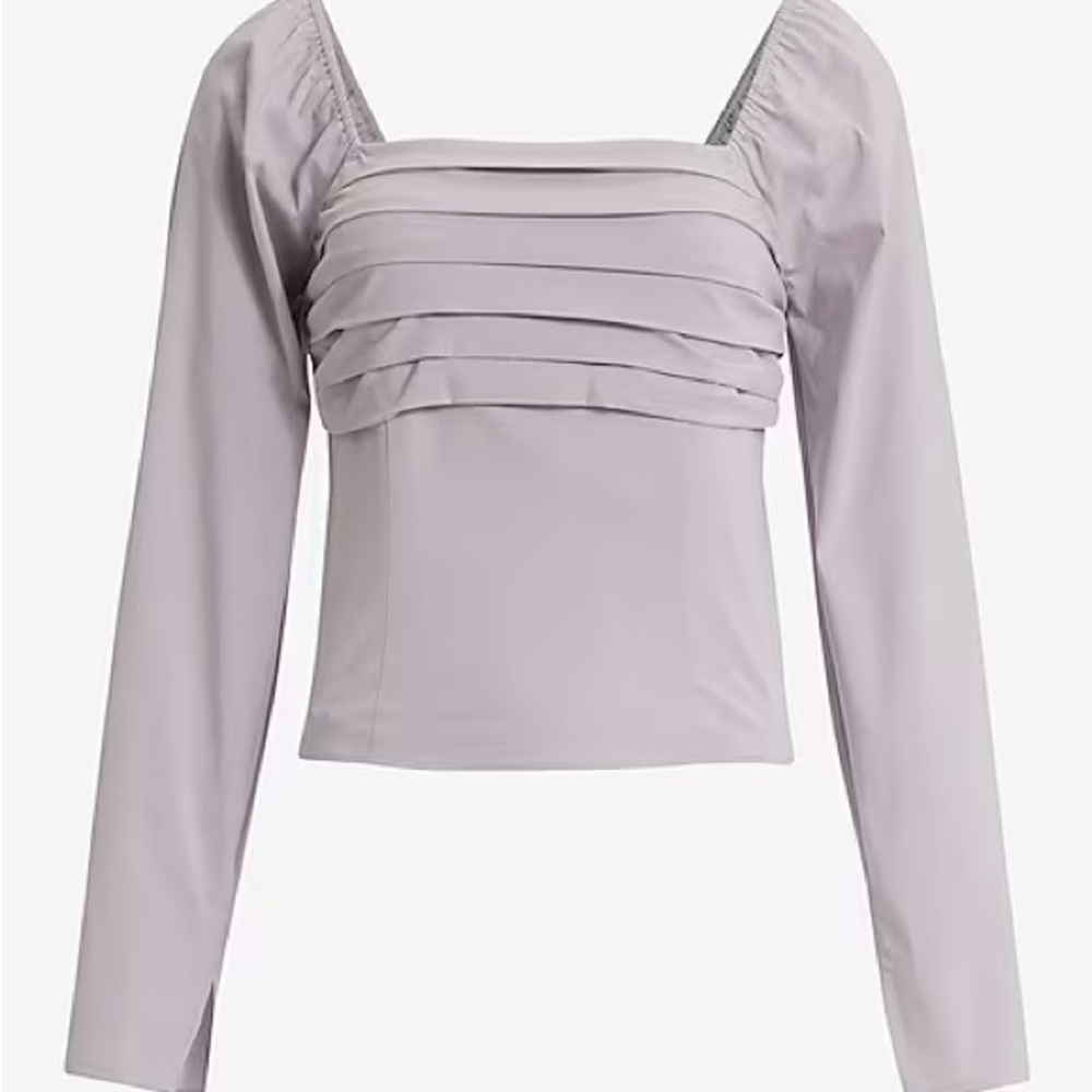Express Lavender Pleated Women's Blouse